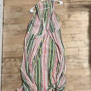 Crazy Train Multicolor Striped Sleeveless Jacket